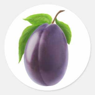 Sticker Rond Plum bleu