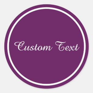 Sticker Rond Plum Perfection - Nom personnalisable Café Mug