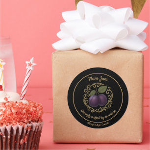 Sticker Rond Plum Velvet – Gourmet Jam Label