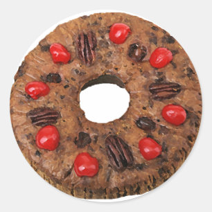 Sticker Rond Plus à noix qu'un gâteau de fruits secs