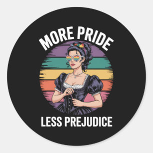 Sticker Rond Plus de fierté Moins de préjugé LGBTQ Gay pride Al