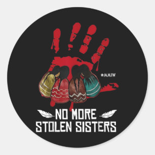 Sticker Rond Plus de soeurs volées - Justice Indigène