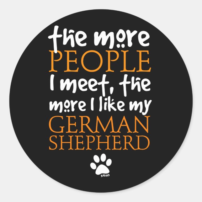 Sticker Rond Plus Je Rencontre De Personnes... (Devant)