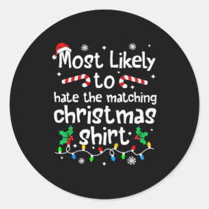 Sticker Rond Plus susceptible de détester le match de Noël corr