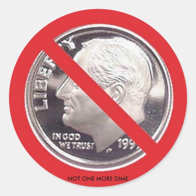 STICKER ROND PLUS UN DIME (Devant)