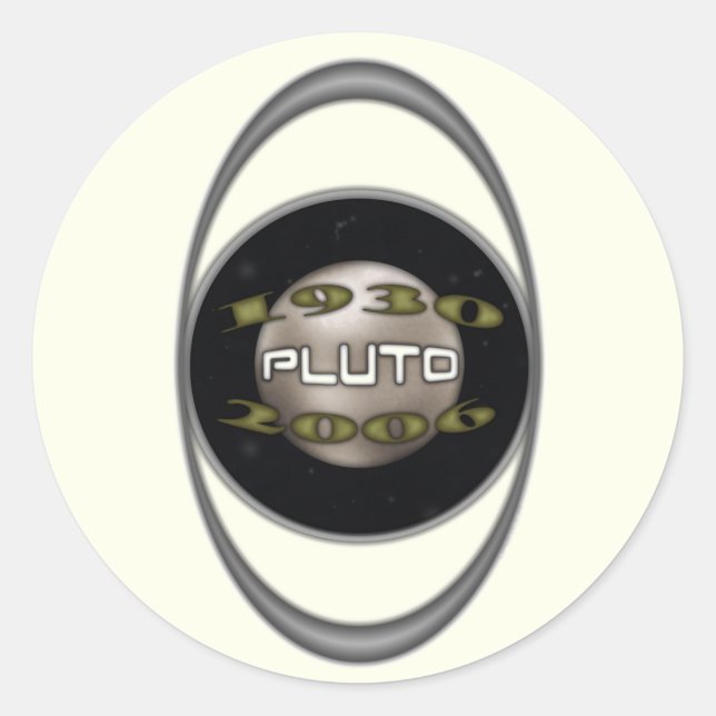 Sticker Rond Pluto Commemorative 1930-2006 (Devant)