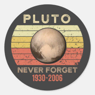 Sticker Rond pluto jamais oublier, eris, lune, astronomie, astr