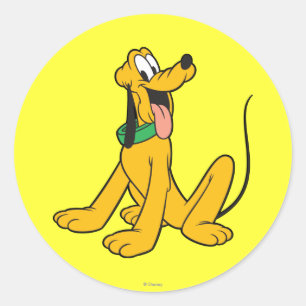 Sticker Rond Pluto Sitting