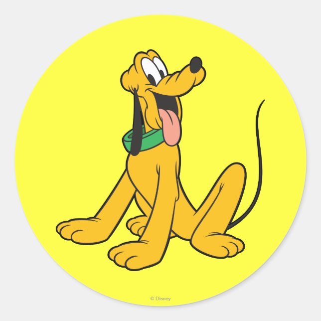 Sticker Rond Pluto | Sitting (Devant)