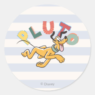 Sticker Rond Pluton Pastel Enjoué