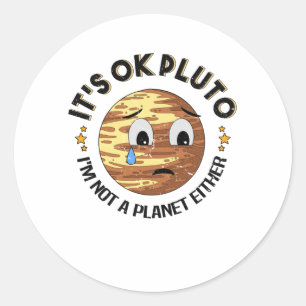 Sticker Rond Pluton Planet Pluto Day