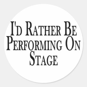 Sticker Rond Plutôt Effectuer Sur Scène