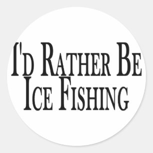 Sticker Rond Plutôt poissons de glace