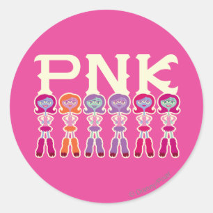 Sticker Rond PNK - Étudiants effrayants