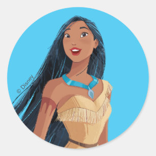 Sticker Rond Pocahontas Esprit du Vent