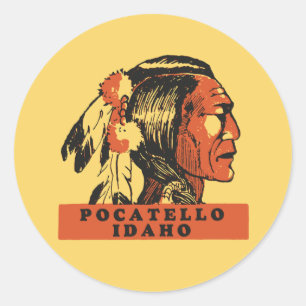 Sticker Rond Pocatello Idaho