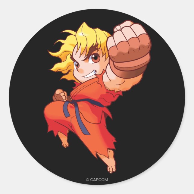 Sticker Rond Poche-chasse Ken (Devant)