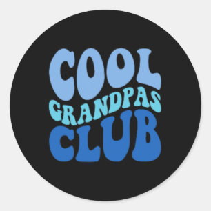 Sticker Rond Poche de Fête des pères Grandpas Club Best Grandpa