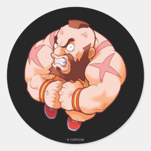 Sticker Rond Poche Fighter Zangief
