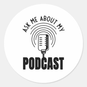 Sticker Rond Podcasts Podcasts