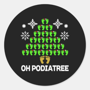 Sticker Rond Podiatre Podiatry Tree Foot