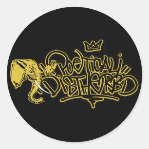 Sticker Rond poedis_yellow