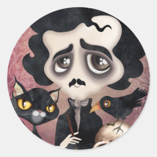 Sticker Rond Poète Edgar