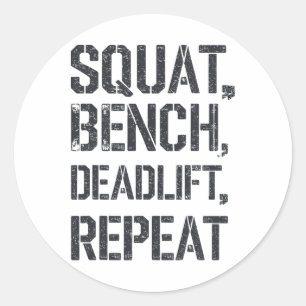 Sticker Rond Poids du banc de squat levage à répétition Gym Tee