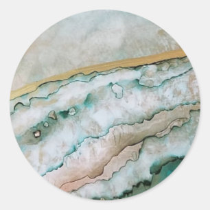 Sticker Rond Poignée de téléphone inspirée de l'océan