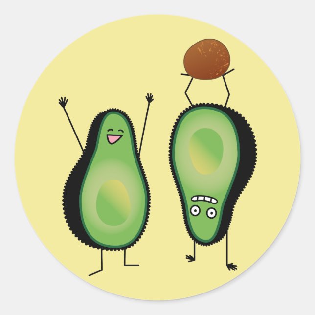 Sticker Rond Poignée verte de stand d'applaudissements amusant  (Devant)