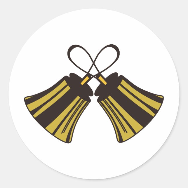 Sticker Rond Poignées croisées (Devant)