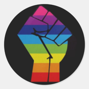 Sticker Rond poing d'arc-en-ciel