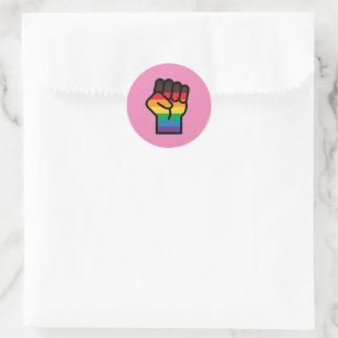Sticker Rond Poing gay pride