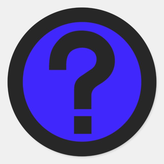 Sticker Rond Point de question Poser la ponctuation du symbole  (Devant)