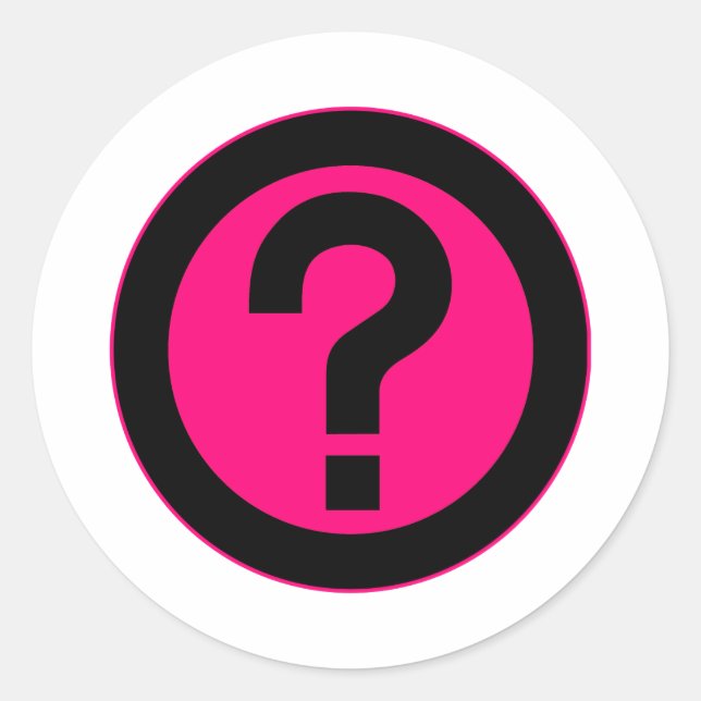 Sticker Rond Point de question Poser la ponctuation du symbole  (Devant)