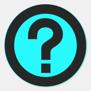 Sticker Rond Point de question Poser la ponctuation du symbole