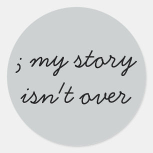 Sticker Rond Point-virgule ; Conscience de santé mentale