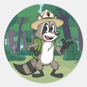 Sticker Rond Pointage de Rick de garde forestière de Rick de