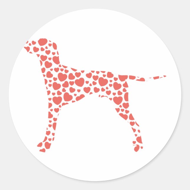 Sticker Rond Pointeur anglais (Devant)