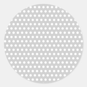 Sticker Rond Points blancs sur gris clair
