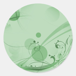 Sticker Rond Points Cercles de tourbillons - Vert