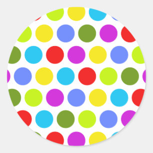 Sticker Rond Points Colorés