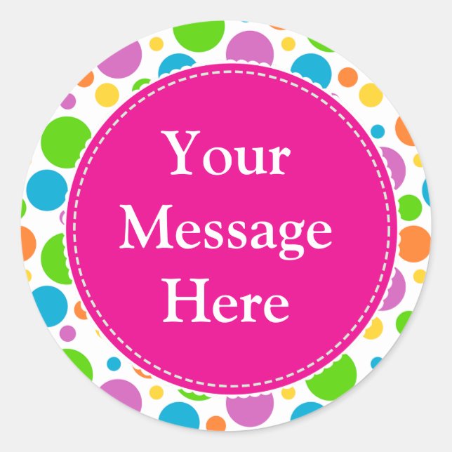 Sticker Rond Points d'arc-en-ciel (Devant)