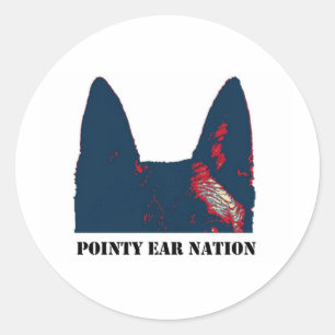 Sticker Rond Pointy Ear Nation design