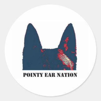 Sticker Rond Pointy Ear Nation design
