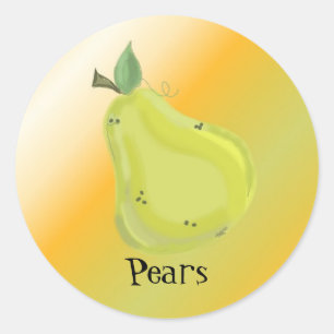 Sticker Rond Poire Juteuse