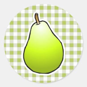 Sticker Rond Poire verte douce