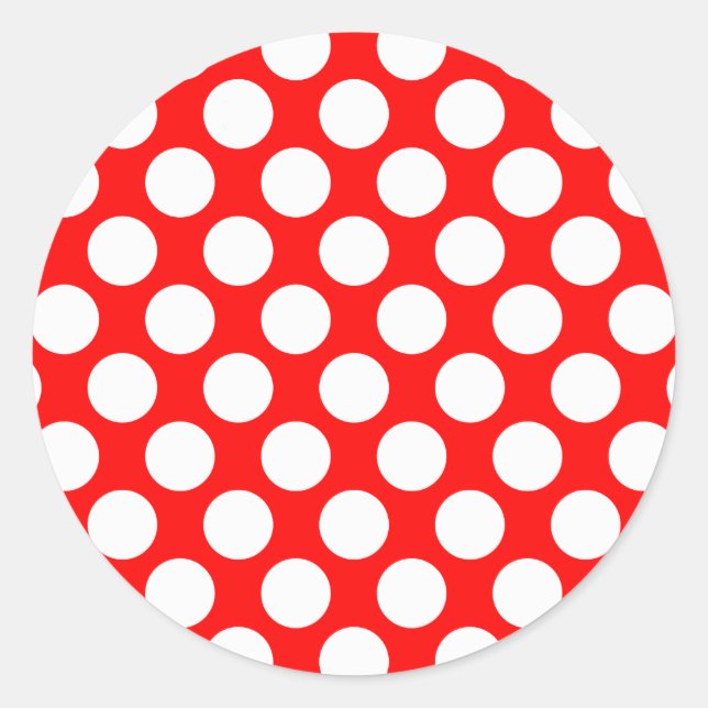 Sticker Rond Pois en rouge (Devant)