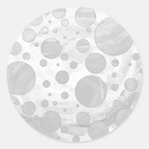Sticker Rond Pois Rainy Sky Grey