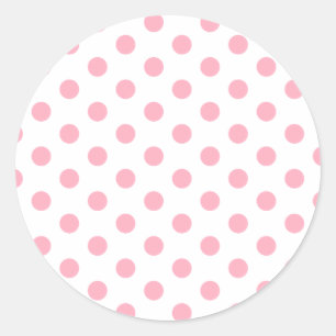 Sticker Rond Pois rose